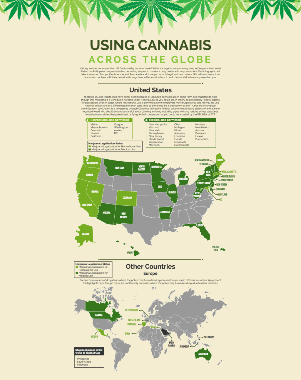 Cannabis Legality Across the Globe | Interactive Infographic | 2017